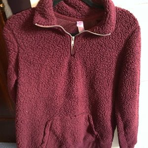 Maroon Sherpa Quarterzip